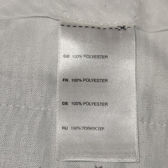 GS gray 52/30 pleated and cuffed dress slacks with reinforced suspender buttons - Picture 5 of 9